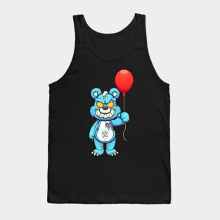 Crazy Clown Teddy Bear Tank Top